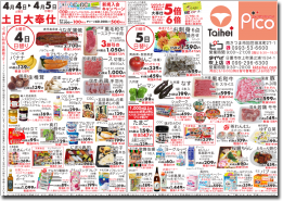 4月4日(土)~5日(日)のチラシ